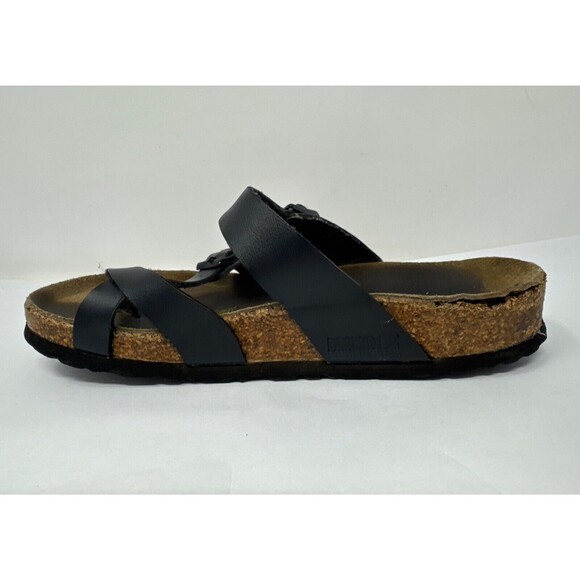 Birkenstock Mayari Black Leather Slip On Sandal Comfort size 36 US 5/5.5 - Picture 8 of 9